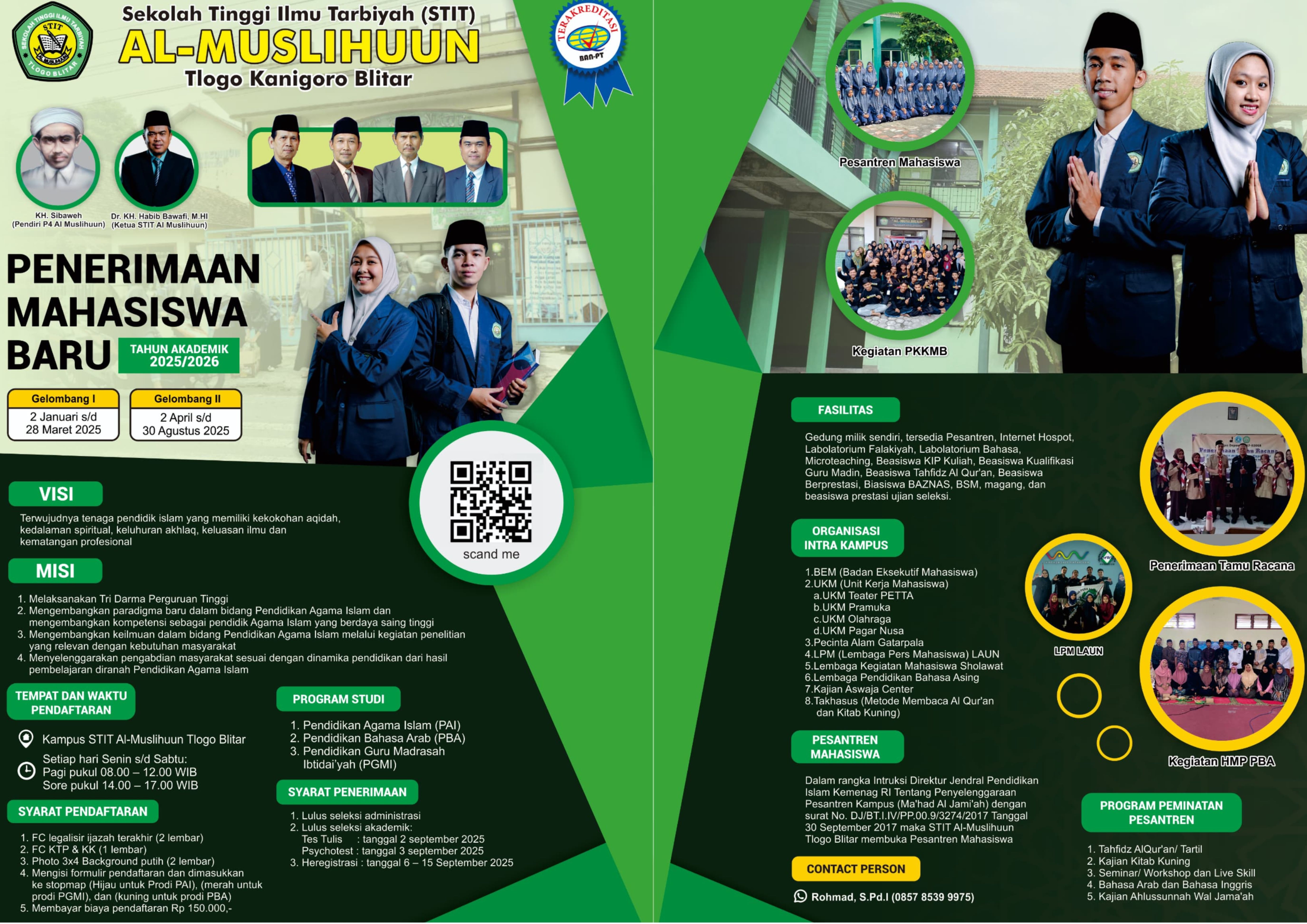 PENDAFTARAN MAHASISWA BARU STIT AL-MUSLIHUUN TAHUN AKADEMIK 2025/2026
