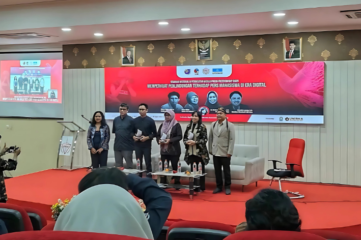 Perwakilan LPM LAUN STIT Al-Muslihuun Hadiri Seminar Nasional Peringatan Hari Kebebasan Pers Sedunia